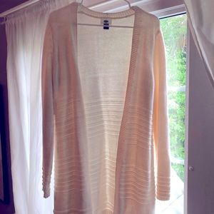 Cozy cream sweater with great detail!